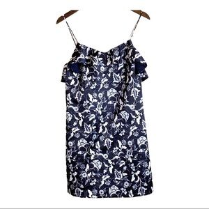 AMUR Navy and White Floral Mini Dress